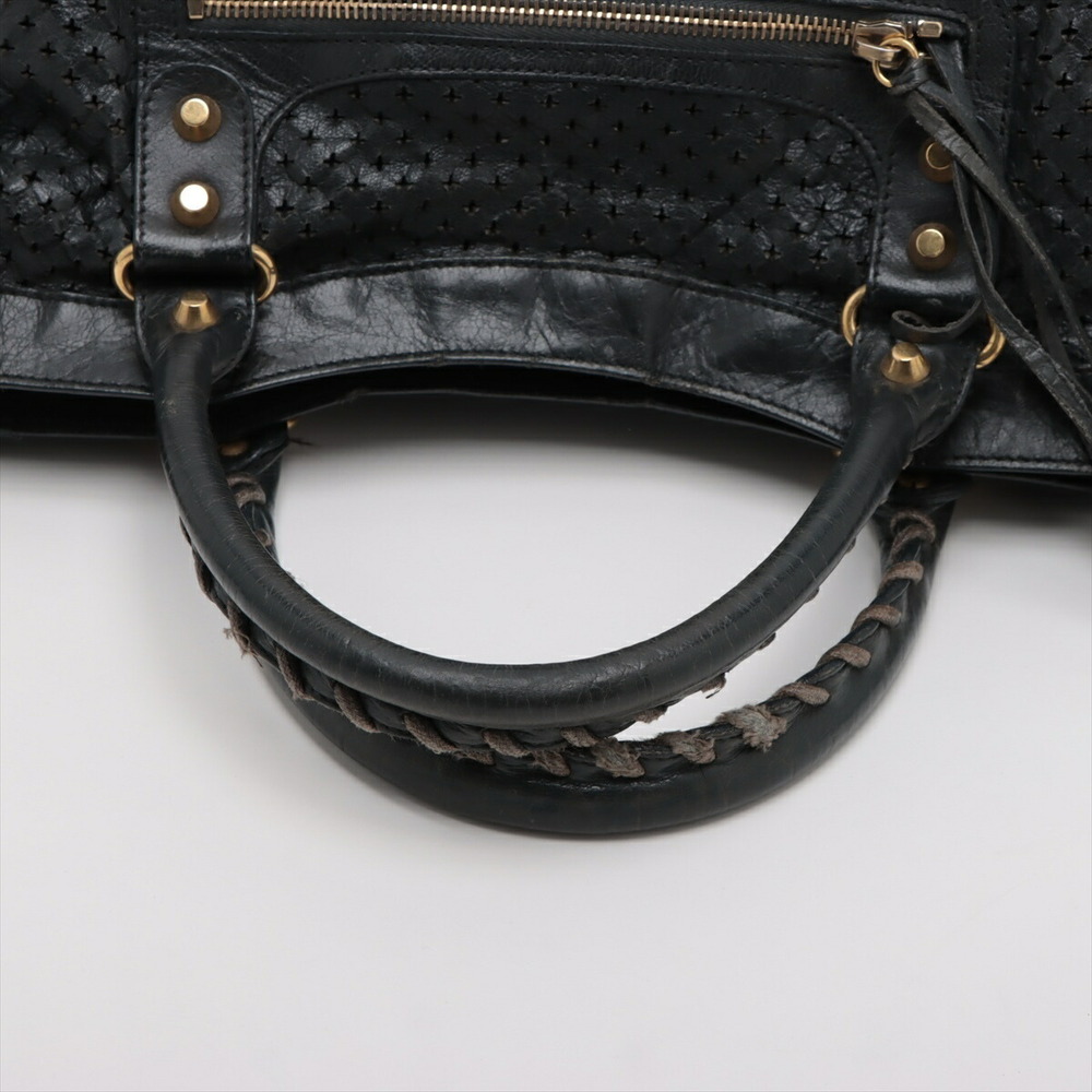 Balenciaga The City Leather Handbag Black Mirror - Picture 5 of 8
